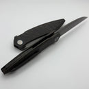 We Knife Fluxor Flamed Titanium Handle & Stonewash M390 WE23071-3