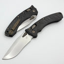 Microtech Marfione Select Amphibian RAM LOK Carbon Fiber Handles & Stonewash M390MK w/ Flamed Accents 137RL-10MS12