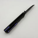 Chaves Knives Sangre 229 w/ Black Aluminum Handles & Purple Hardware w/ Black Wharncliffe 154CM - Blue Label
