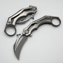 We Knife Cryonix Gray/Satin Titanium Handle & Stonewashed M390 Blade WE24070-2