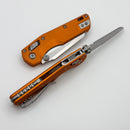 Microtech MSI RAM LOK Mini Orange Fluted Aluminum Handles w/ Part Serrated Stonewash M390MK 210M-11FLOR