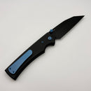 Chaves Knives Sangre 229 w/ Black Aluminum Handles & Blue Hardware w/ Black Wharncliffe 154CM - Blue Label