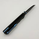 Chaves Knives Sangre 229 w/ Black Aluminum Handles & Blue Hardware w/ Black Wharncliffe 154CM - Blue Label