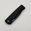 Chaves Knives Sangre 229 w/ Black Aluminum Handles & Blue Hardware w/ Black Wharncliffe 154CM - Blue Label