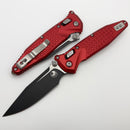 Microtech Socom Ram-Lok Tactical w/ Red Aluminum Frag Handles & S/E Black M390MK 160RL-1FRRD