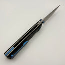 Chaves Knives Liberation 229 w/ Black Aluminum Handles & Blue Hardware w/ Stonewash Tanto 154CM - Blue Label