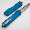 Microtech Scarab 2 Gen 3 Executive w/ Blue Handles & T/E Stonewash M390MK 1177-10BL
