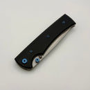 Chaves Knives Liberation 229 w/ Black Aluminum Handles & Blue Hardware w/ Stonewash Tanto 154CM - Blue Label
