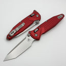 Microtech Socom Ram-Lok w/ Red Aluminum Frag Handles & T/E Stonewash M390MK 161RL-10FRRD