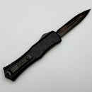 Microtech Knives Hera II Mini Baker Forge Coppermai Damascus D/E w/ Black Claw Burst Deep Engraved Handle & DLC Hardware Signature Series 1702M-16MS4