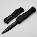 Microtech Knives Hera II Mini Baker Forge Coppermai Damascus D/E w/ Black Claw Burst Deep Engraved Handle & DLC Hardware Signature Series 1702M-16MS4