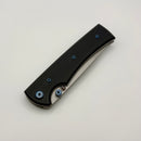 Chaves Knives Liberation 229 w/ Black Aluminum Handles & Blue Hardware w/ Stonewash Drop Point 154CM - Blue Label