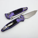 Marfione Select Microtech Socom Ram-Lok Titanium Purple Haze Textured Inlaid Handles w/ Purple Accents & Tanto Stonewash M390MK 161RL-10MS6