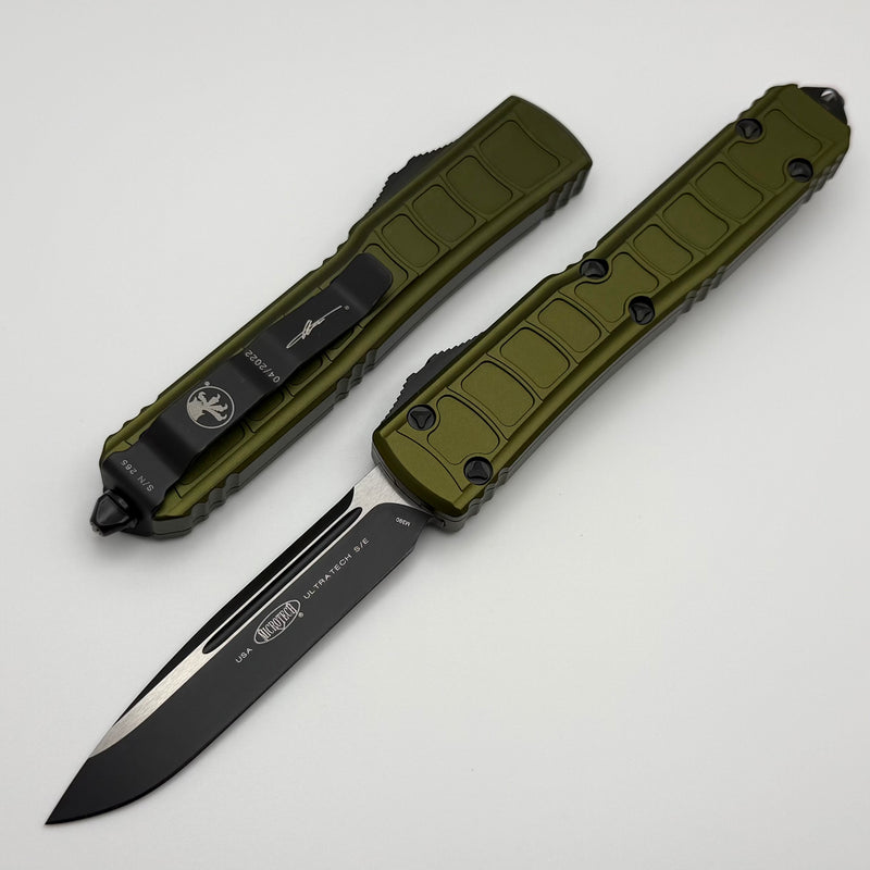 Microtech Ultratech 2 Step Side Single Edge & OD Green Signature Serie