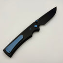 Chaves Knives Liberation 229 w/ Black Aluminum Handles & Blue Hardware w/ Black PVD Drop Point 154CM - Blue Label
