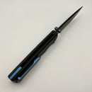 Chaves Knives Liberation 229 w/ Black Aluminum Handles & Blue Hardware w/ Black PVD Drop Point 154CM - Blue Label
