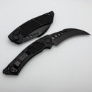 Microtech Hawk Shadow w/ Black Aluminum Handle & DLC M390MK 166-1DLCTSH