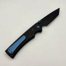 Chaves Knives Liberation 229 w/ Black Aluminum Handles & Blue Hardware w/ Black PVD Tanto 154CM - Blue Label