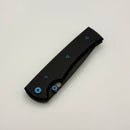 Chaves Knives Liberation 229 w/ Black Aluminum Handles & Blue Hardware w/ Black PVD Tanto 154CM - Blue Label