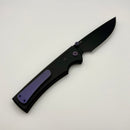 Chaves Knives Liberation 229 w/ Black Aluminum Handles & Purple Hardware w/ Black PVD Drop Point 154CM - Blue Label (Copy)