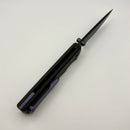 Chaves Knives Liberation 229 w/ Black Aluminum Handles & Purple Hardware w/ Black PVD Drop Point 154CM - Blue Label (Copy)