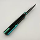 Chaves Knives Liberation 229 w/ Black Aluminum Handles & Green Hardware w/ Black PVD Drop Point 154CM - Blue Label