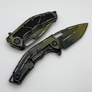 Heretic Knives Medusa Cel Shade OD Green Handles w/ MagnaCut H009-CS-OD