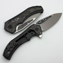 Custom Knife Factory & Mikkel Willumsen Gozer Titanium Handles w/ CarboTi Inlays & M398