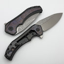 Custom Knife Factory & Mikkel Willumsen Gozer Titanium Handles w/ Magic Crystal Ti Inlays & M398
