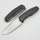 Custom Knife Factory FIF18 Tumbled Titanium Handles & M398