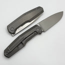 Custom Knife Factory FIF18 Tumbled Titanium Handles & M398