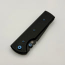 Chaves Knives N.T.A.K w/ Black Aluminum Handle & Blue Hardware w/ Black Drop Point 154CM - Blue Label