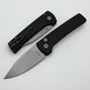 Pro-Tech Chavez Scapegoat Compact Auto w/ Black Textured Carbide Aluminum Handle & Stonewash MagnaMax RCS1105