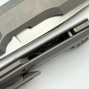 Custom Knife Factory FIF18 Tumbled Titanium Handles & M398