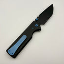 Chaves Knives N.T.A.K w/ Black Aluminum Handle & Blue Hardware w/ Black Tanto 154CM - Blue Label