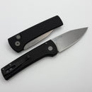 Pro-Tech Chavez Scapegoat Compact Auto w/ Black Textured Carbide Aluminum Handle & Stonewash MagnaMax RCS1105