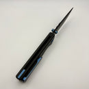 Chaves Knives N.T.A.K w/ Black Aluminum Handle & Blue Hardware w/ Black Tanto 154CM - Blue Label