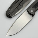 Custom Knife Factory FIF18 Tumbled Titanium Handles w/ Carbon Fiber Inlay & M398