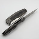 Custom Knife Factory FIF18 Tumbled Titanium Handles w/ Carbon Fiber Inlay & M398