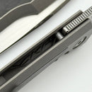 Custom Knife Factory FIF18 Tumbled Titanium Handles w/ Carbon Fiber Inlay & M398