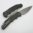 Pro-Tech TR-4 Auto Green Handle w/ Safety & Stonewash MagnaMax T4101 MM Green