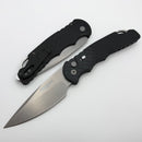 Pro-Tech TR-4 Auto Black Feather Handle w/ Safety & Stonewash MagnaMax T4105 F MM