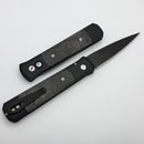 Pro-Tech Godfather Black Handles w/ Carbon Fiber Inlays & DLC 154-CM Blade 905-LTD TC Black
