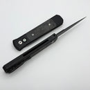 Pro-Tech Godfather Black Handles w/ Carbon Fiber Inlays & DLC 154-CM Blade 905-LTD TC Black
