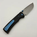 Chaves Redencion Street w/ Black Aluminum Handles & Blue Hardware w/ Stonewash 154CM Drop Point - Blue Label