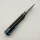 Chaves Redencion Street w/ Black Aluminum Handles & Blue Hardware w/ Stonewash 154CM Drop Point - Blue Label