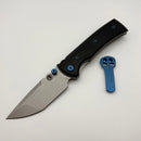 Chaves Redencion Street w/ Black Aluminum Handles & Blue Hardware w/ Stonewash 154CM Tanto - Blue Label