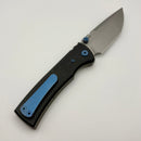 Chaves Redencion Street w/ Black Aluminum Handles & Blue Hardware w/ Stonewash 154CM Tanto - Blue Label