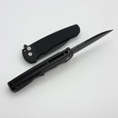Pro-Tech Malibu Black Dragon Scale Black Handle w/ DLC MagnaCut Wharncliffe 5336-LTD