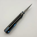 Chaves Redencion Street w/ Black Aluminum Handles & Blue Hardware w/ Stonewash 154CM Tanto - Blue Label